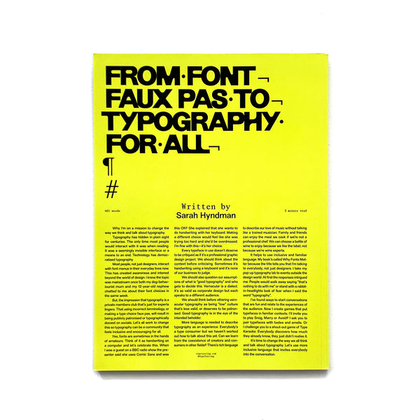 TypeOne Magazine Issue4
