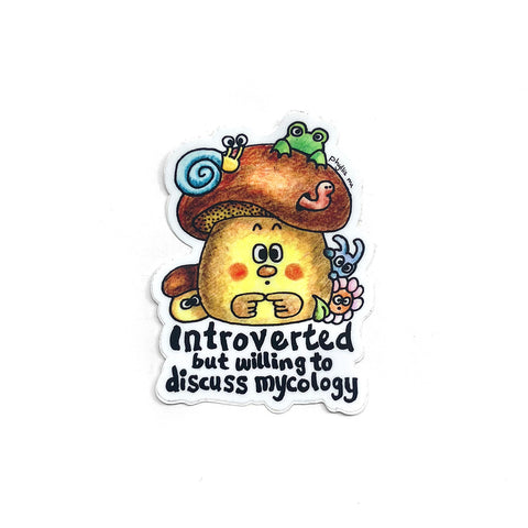 Introverted Mushroom Sticker